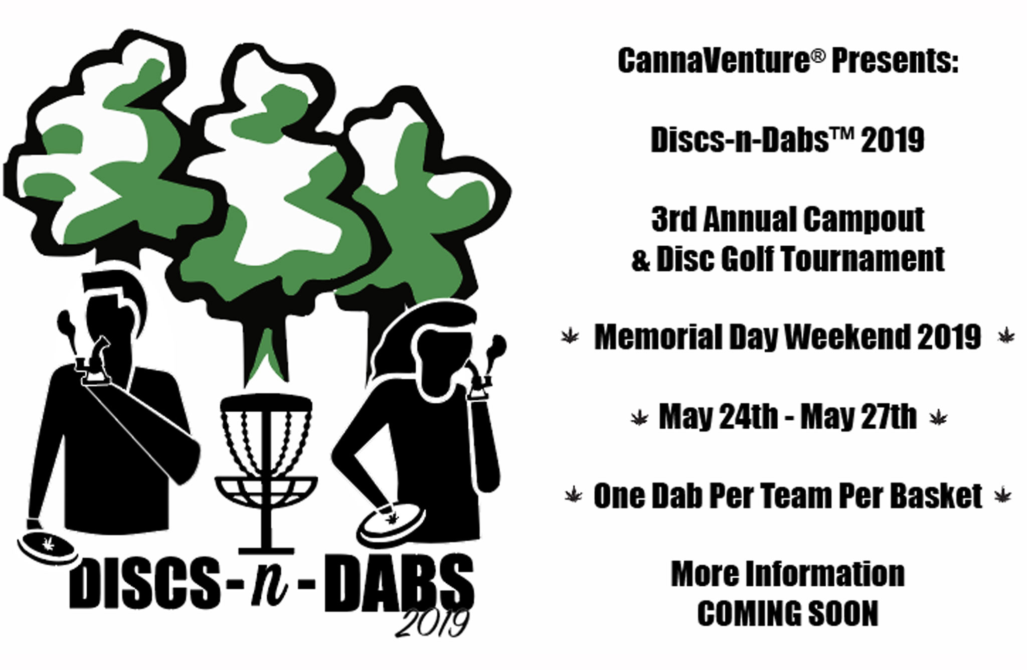 Discs-N-Dabs™ 2019 – Tournament & Campout – May 2019